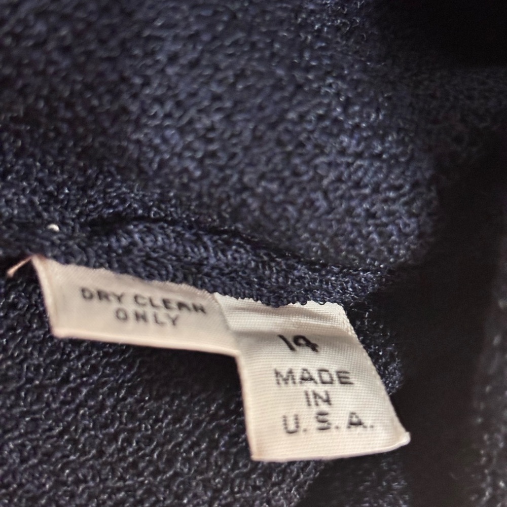 EUC St. John Navy Santana Knit Open Cardigan - Sz 14 - Picture 6 of 6